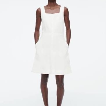 Cos White Square Neck Mini Dress
